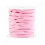 Stitched elastisch Ibiza koord 4mm Light pink
